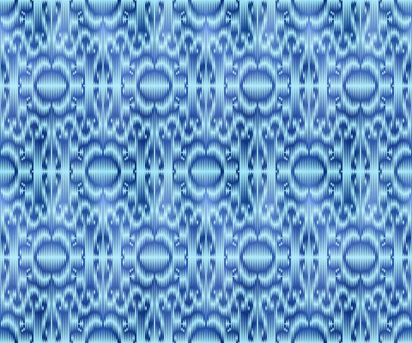 Indigo teñido patrón textil sin costura. Fondo de estilo ikat repetible . — Archivo Imágenes Vectoriales