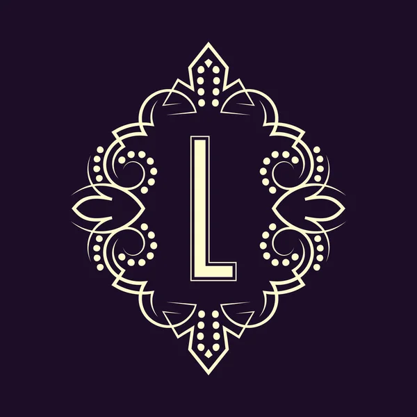 Elegant Monogram Design Letter Business Emblem Glamour Badge Vintage Initial — Stock Vector