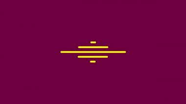 Mor arkaplandaki sarı çizgilerin dinamik eşkenar dörtgen çerçevesi. Animasyon posteri, metin için tabela.