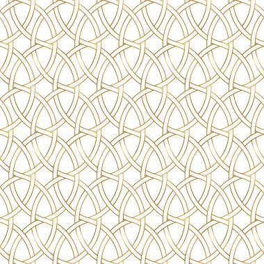 Altın soyut çizgilerin kusursuz deseni