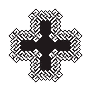 Kelt haç dövmesi kutsal vektör tasarımı