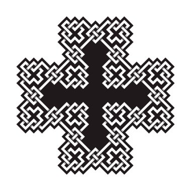 Kelt haç dövmesi kutsal vektör tasarımı