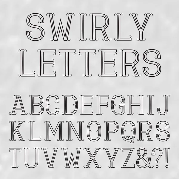 Περιστρεφόμενη Γραμματοσειρά Μαύρα Κεφαλαία Γράμματα Γραμμών Γκρίζα Υφή Φόντο Μεμονωμένο — Διανυσματικό Αρχείο