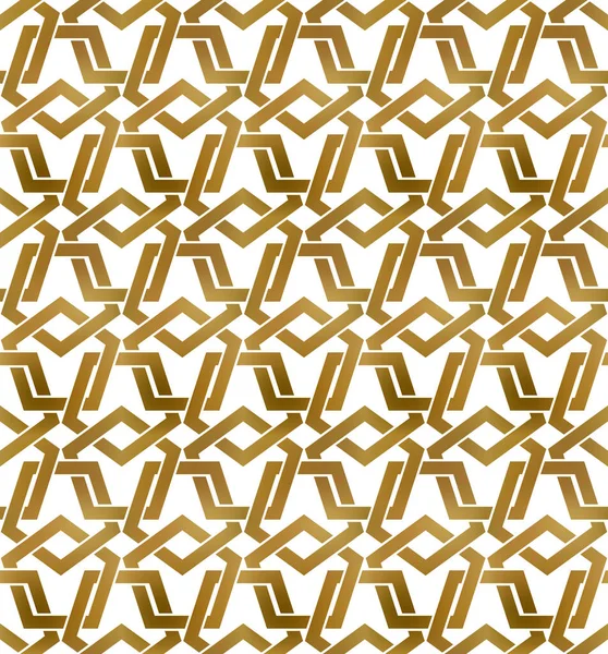 Abstrakter Reproduzierbarer Hintergrund Aus Goldenen Gedrehten Streifen Uhr Aus Goldplexus — Stockvektor