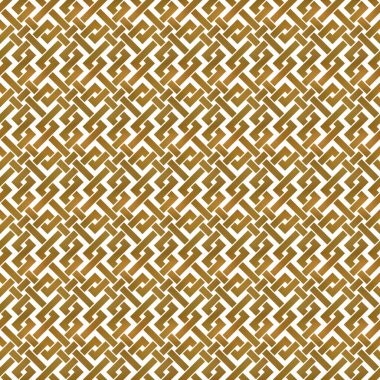 Altın burkulmuş şeritlerin soyut tekrarlanabilir arka planı. Altın pleksus şeritleri. Modern kusursuz desen.