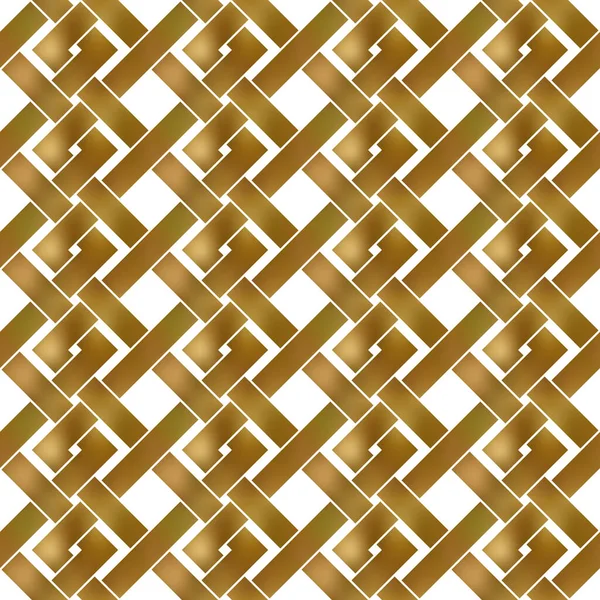 Fond Motif Répétable Abstrait Bandes Torsadées Dorées Swatch Bandes Zigzag — Image vectorielle