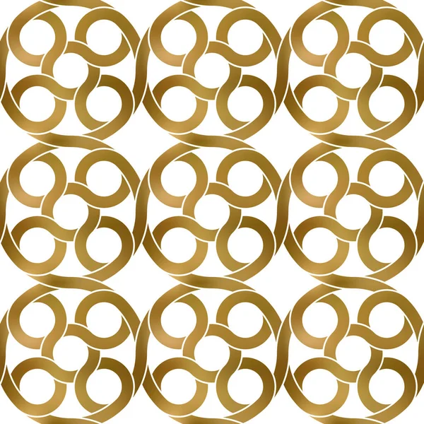 Abstrakcyjny Powtarzalny Wzór Tła Złotych Skręconych Pasków Zegarek Złotymi Splecionymi — Wektor stockowy