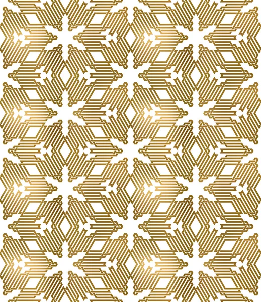 Fondo Repetible Abstracto Tiras Retorcidas Doradas Reloj Plexo Oro Las — Vector de stock