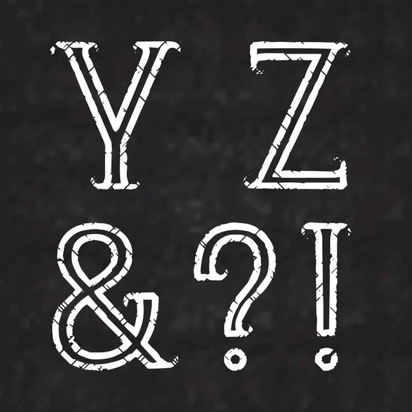 Λευκά Γράμματα Ampersand Θαυμαστικά Και Ερωτηματικά Για Άθλια Χρώματα Μια — Διανυσματικό Αρχείο