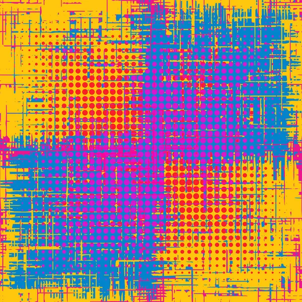Абстрактный Гранж Бесшовный Хаотичный Шаблон Пятнами Точками Традиционный Цветовой Фактурный — стоковый вектор