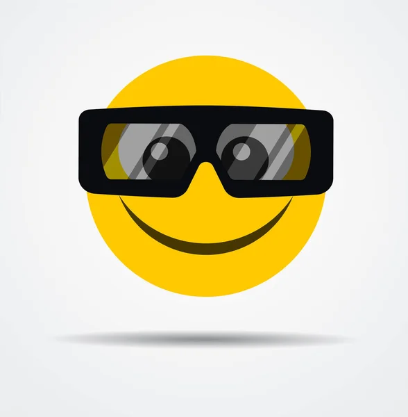 Απομονωμένη φατσούλα με γυαλιά 3d σε μια επίπεδη σχεδίαση — Διανυσματικό Αρχείο