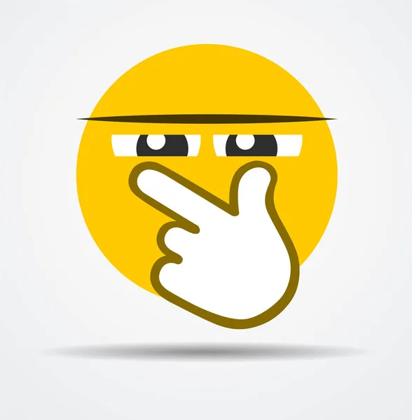 Isoliertes Cover Nase Emoticon Flachen Design — Stockvektor