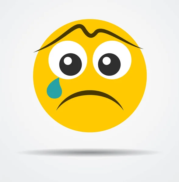 Emoji Choro Isolado Design Plano —  Vetores de Stock