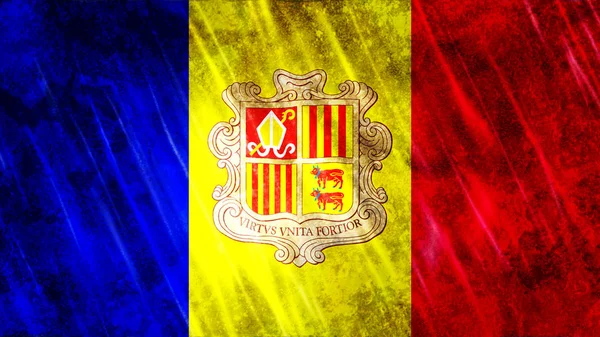 Andorra Flag Print Wallpaper Purposes Size 7680 Width 4320 Height — Stock Photo, Image