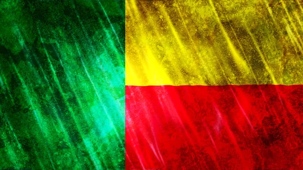 Benin Flag Print Wallpaper Purposes Size 7680 Width 4320 Height — Stock Photo, Image