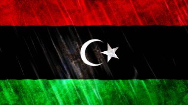 Libya bayrağı baskı, duvar kağıdı amaçları, boyutu: 7680 (genişlik) x 4320 (yükseklik) piksel, 300 dpi, jpg formatı