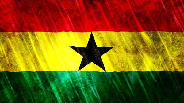 Ghána Flag Nyomtatás Háttérkép Célokra Méret 7680 Szélesség 4320 Magasság — Stock Fotó