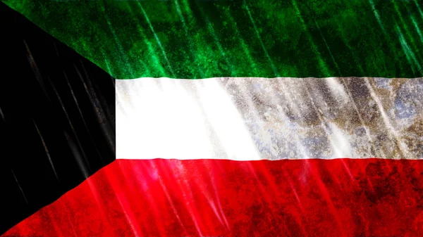 Kuwait Flagge Für Druck Tapete Größe 7680 Breite 4320 Höhe — Stockfoto