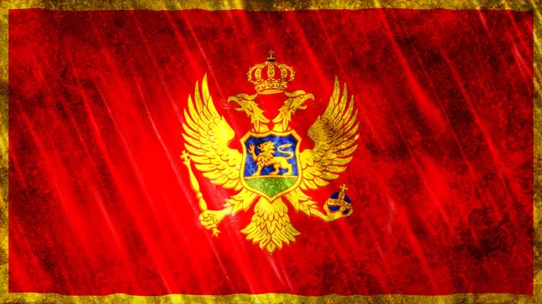 Bandera Montenegro Para Imprimir Fondos Pantalla Tamaño 7680 Ancho 4320 — Foto de Stock