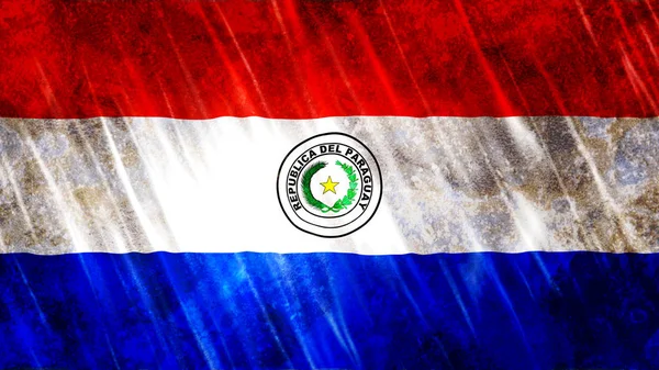 Παραγουάη Σημαία Για Εκτύπωση Σκοπούς Ταπετσαρίας Μέγεθος 7680 Πλάτος 4320 — Φωτογραφία Αρχείου