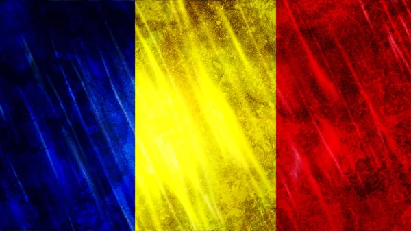 Ρουμανία Σημαία Για Εκτύπωση Σκοπούς Ταπετσαρίας Μέγεθος 7680 Πλάτος 4320 — Φωτογραφία Αρχείου