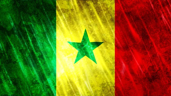 Senegalesische Flagge Zum Drucken Tapete Größe 7680 Breite 4320 Höhe — Stockfoto