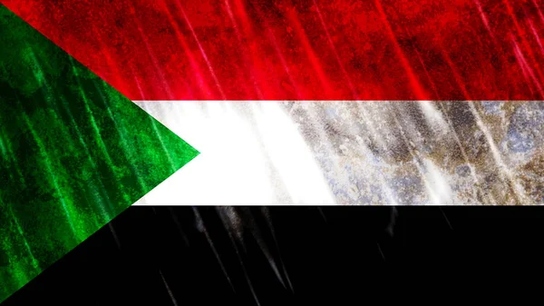 Sudan Flagge Zum Drucken Tapete Größe 7680 Breite 4320 Höhe — Stockfoto