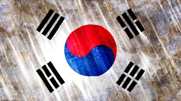 Corea Del Sud Bandiera Stampa Sfondi Desktop Dimensioni 7680 Larghezza — Foto Stock