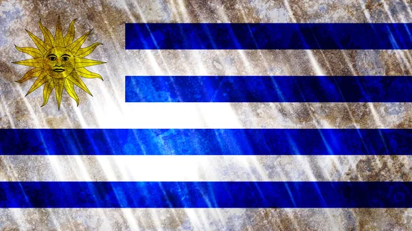 Uruguayská Vlajka Pro Tisk Účely Tapety Velikost 7680 Šířka 4320 — Stock fotografie