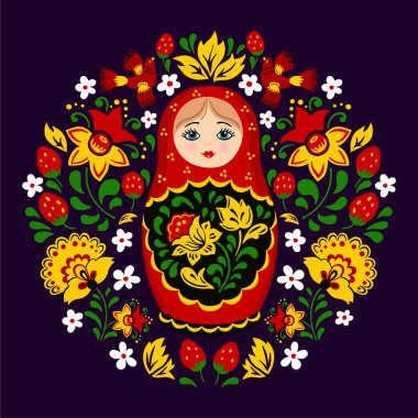Russian dolls illustration isolated clipart
