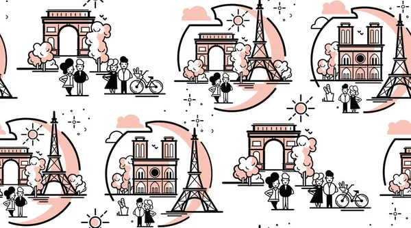 Ilustración vector París. — Vector de stock