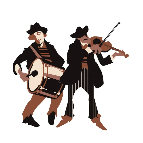 Conjunto de conceptos de diseño de músicos con músicos de jazz y cantantes . — Vector de stock