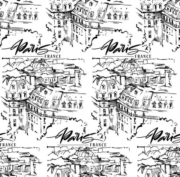 Paris vector illustration. Hand drawn vector artwork.