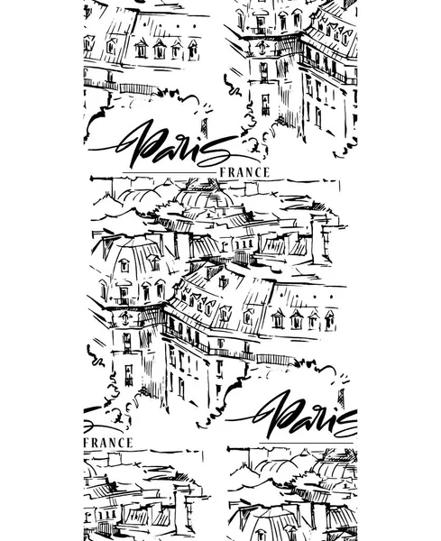 Illustration vectorielle de Paris. Oeuvre vectorielle dessinée à la main . — Image vectorielle