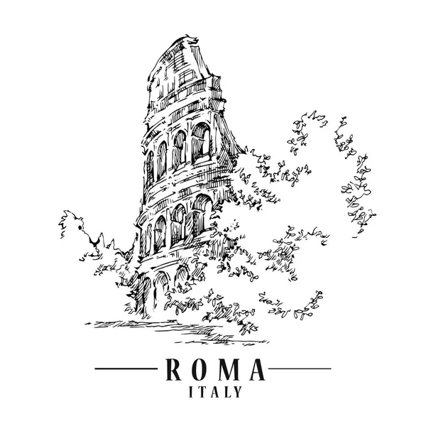 Illustrazione schizzo Roma . — Vettoriale Stock