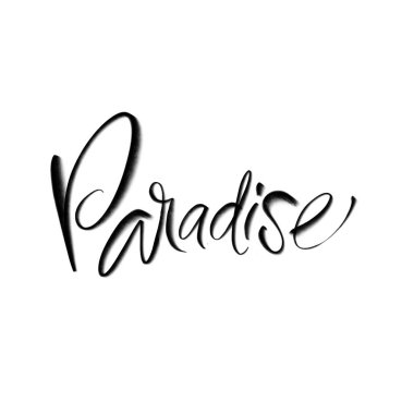 Cennet hat yazıt. Modern fırça hat. Raster resim