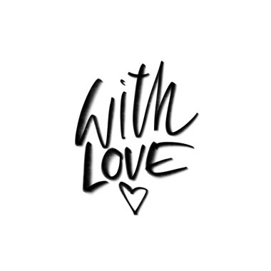 Love calligraphy inscription. With Love. Modern brush calligraphy. clipart