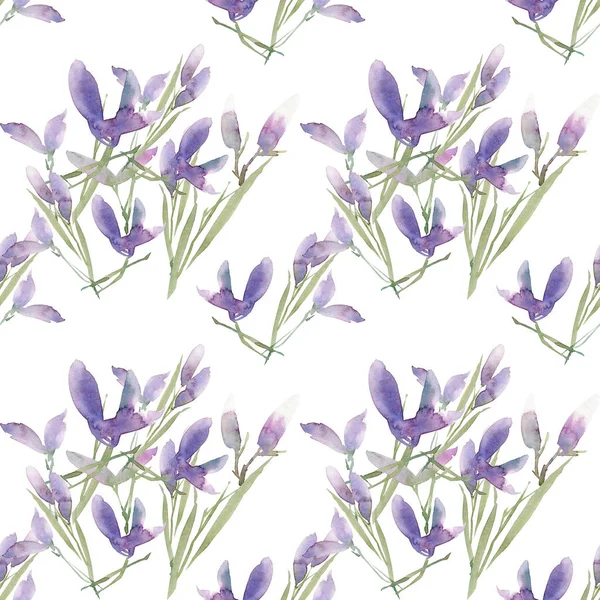Floral seamless pattern. Hand drawn illustration. Fullsize raster atrwork. — Stock Photo, Image