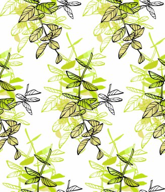 Çiçek seamless modeli. Elle çizilmiş şekil. Tam ekran tarama atrwork.