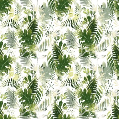 Yeşil bitkiler. Tam boy raster sanat eseri. Doğa renkleri.