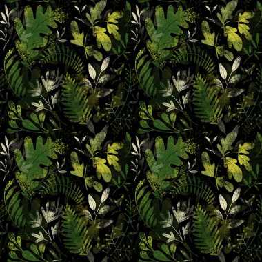 Yeşil bitkiler. Tam boy raster sanat eseri. Doğa renkleri.