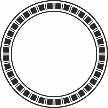 Mısır aksesuarının etrafındaki siyah tek renkli taşıyıcı. Çember, çerçeve, eski Mısır yüzüğü. Nilüfer çiçeği ve güneş deseni. Boyalı cam şablonu