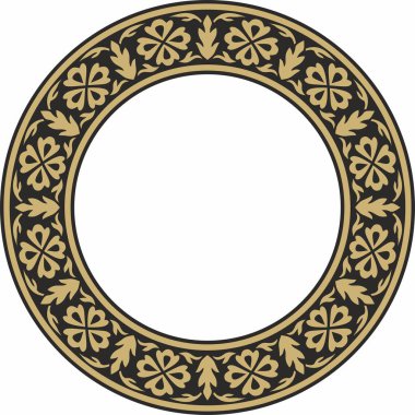 Türk milli süsü olarak altın ve siyah taşıyıcı. Osmanlı sınırı, çerçeve. Etnik çiçek çemberi, halka, Seljuk Türkleri deseni. Sultan 'ın sarayının dekorasyonu.