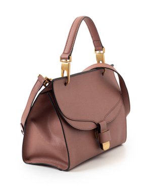 Beyaz arkaplanda izole edilmiş renkli deri çanta