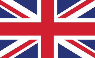 Union Jack bayrağının yakın çekimi. Birleşik Krallık bayrağının arka planı.