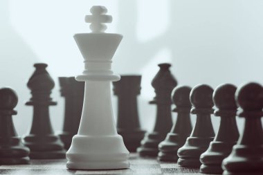 Zor eşitsiz mücadele veya azınlıkların mücadele sembolü olarak birçok siyah düşmana karşı tek beyaz kral.