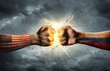 İki yumruk çatışması kadar kapatın. Çatışma kavramı 