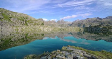 Fantastic landscape on the black lake