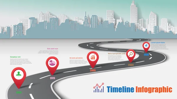 แผนท นทางธ ไทม ไลน ของเม Infographic ออกแบบมาส าหร บองค ประกอบพ — ภาพเวกเตอร์สต็อก