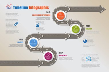 Arka plan şablonu kilometre taşı öğe modern diyagramı işlem teknolojisi dijital pazarlama veri sunum grafiği için vektör çizim tasarlanmış iş yol haritası zaman çizelgesi Infographic ikonları/simgeleri